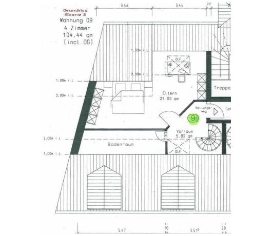 Maisonette Grundriss Ebene 2